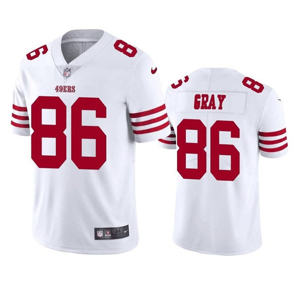 San Francisco 49ers #86 Danny Gray White Stitched Football Jersey