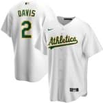 Oakland Athletics White #2 Khris Davis Cool Base Stitched Jersey