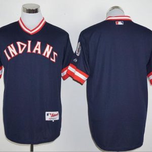 Indians Blank Navy Blue 1976 Turn Back The Clock Stitched Jersey
