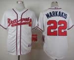 Braves #22 Nick Markakis White Cool Base Stitched Jersey