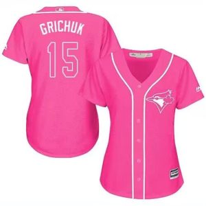 Toronto Blue Jays #15 Randal Grichuk Pink Fashion Limited Stitched Jersey