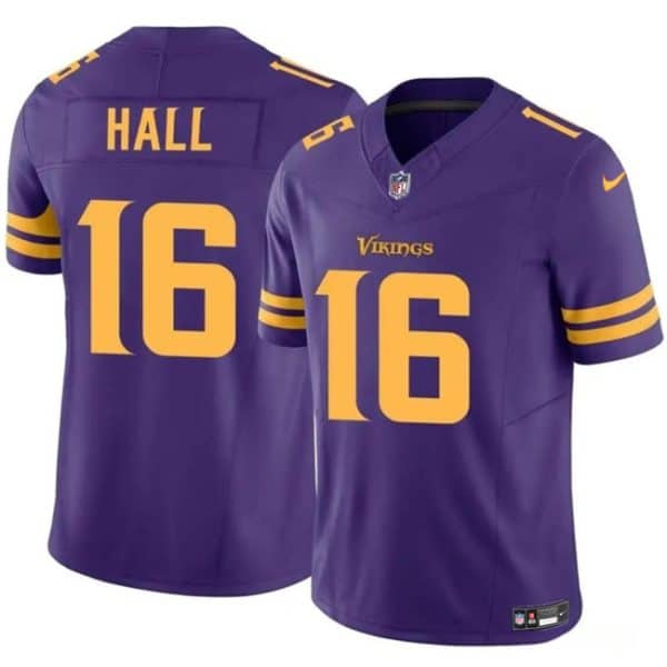 Minnesota Vikings #16 Jaren Hall Purple 2023 F.U.S.E. Vapor Untouchable Color Rush Limited Stitched Jersey