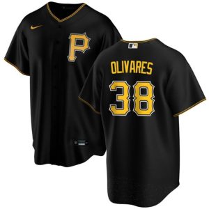 Pittsburgh Pirates #38 Edward Olivares Black Cool Base Stitched Jersey