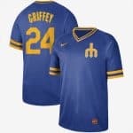 Seattle Mariners #24 Ken Griffey Jr. Blue Cooperstown Collection Legend Stitched Jersey