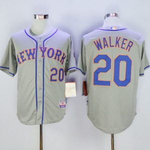 Mets #20 Neil Walker Grey Cool Base Stitched Jersey