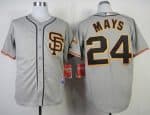 Giants #24 Willie Mays Grey Cool Base Road 2 Stitched Jersey