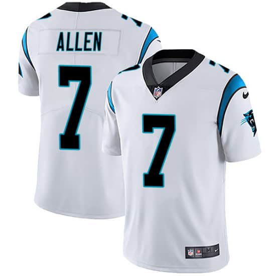 Carolina Panthers #7 Kyle Allen White Vapor Untouchable Limited Stitched Jersey