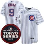 Chicago Cubs #9 Miguel Amaya White 2025 World Tour: Tokyo Series Home Stitched Jersey