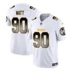 Pittsburgh Steelers #90 T.J. Watt White 2023 F.U.S.E. Smoke Vapor Untouchable Limited Stitched Jersey