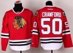 Blackhawks #50 Corey Crawford Red Stitched Jersey
