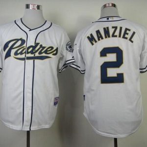 Padres #2 Johnny Manziel White Cool Base Stitched Jersey