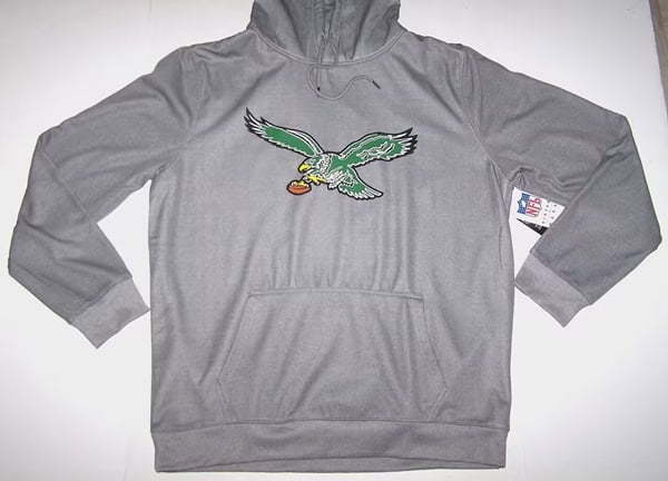 Philadelphia Eagles Gray Throwback Pullover Hoodie