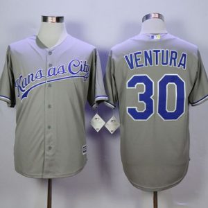 Royals #30 Yordano Ventura New Grey Cool Base Stitched Jersey