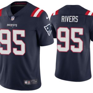 New England Patriots #95 Derek Rivers 2020 Navy Vapor Untouchable Limited Stitched Jersey