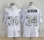 Las Vegas Raiders #34 Bo Jackson White Throwback Stitched Jersey