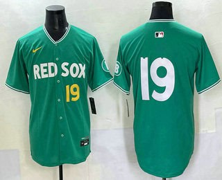 Boston Red Sox #19 Roman Anthony Green 2025 City Connect Limited Jersey