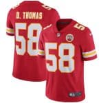 Kansas City Chiefs Derrick Thomas Red Retired Player Vapor Untouchable Limited Throwback Stitched Jersey