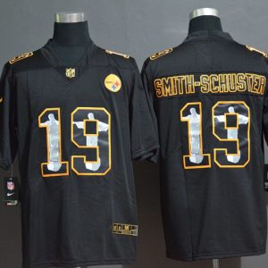 Pittsburgh Steelers #19 JuJu Smith-Schuster Black Jesus Faith Edition Limited Stitched Jersey