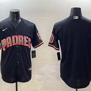 San Diego Padres Blank Black Mexico Cool Base Stitched Jersey