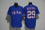 Texas Rangers #29 Adrian Beltre Blue Team Logo Print Cool Base Stitched Jersey