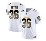 Pittsburgh Steelers #36 Jerome Bettis White 2023 F.U.S.E. Smoke Vapor Untouchable Limited Stitched Jersey