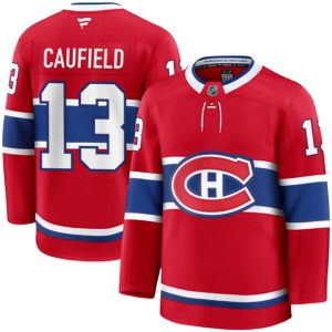 Montreal Canadiens #13 Cole Caufield Red 2024-25 Stitched Jersey
