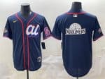 American League Seattle Mariners Team Big Logo Navy 2025 All-Star Edition Limited Stitched Jersey