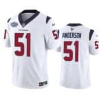 Houston Texans #51 Will Anderson Jr. White 2023 F.U.S.E Prem1ere Patch Vapor Untouchable Stitched Jersey