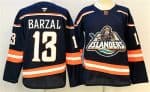New York Islanders #13 Mathew Barzal Navy 2024-25 Stitched Jersey