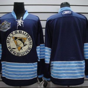 Penguins Blank Stitched Dark Blue 2011 Winter Classic Vintage Jersey