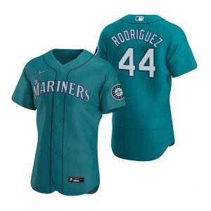 Seattle Mariners #44 Julio Rodr¨ªguez Aqua Flex Base Stitched Jersey
