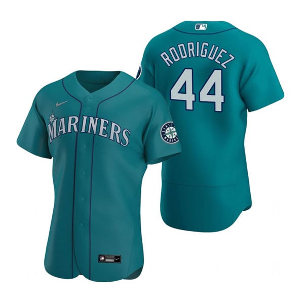 Seattle Mariners #44 Julio Rodr¨ªguez Aqua Flex Base Stitched Jersey