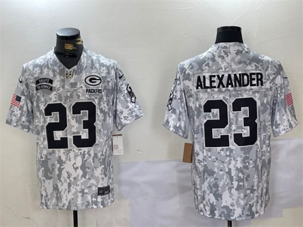 Green Bay Packers #23 Jaire Alexander 2024 F.U.S.E. Arctic Camo Salute To Service Limited Stitched Jersey