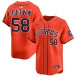 Houston Astros #58 Hunter Brown Orange 2025 Alternate Limited Stitched Jersey