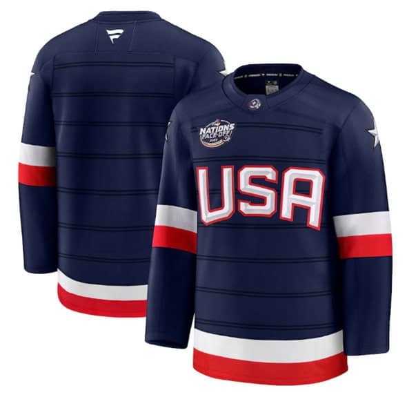 USA Blank Navy 2025 4 Nations Stitched Jersey