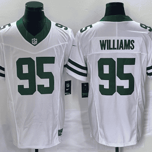 New York Jets #95 Quinnen Williams White 2023 F.U.S.E. Vapor Limited Throwback Stitched Jersey