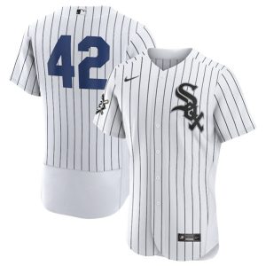 Chicago White Sox #42 Jackie Robinson White Flex Base Stitched Jersey