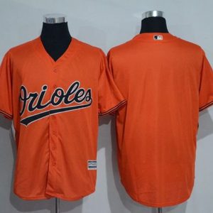 Orioles Blank Orange New Cool Base Stitched Jersey