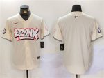 New York Yankees Blank Cream Bronx Graffiti V2 Vapor Limited Stitched Jersey