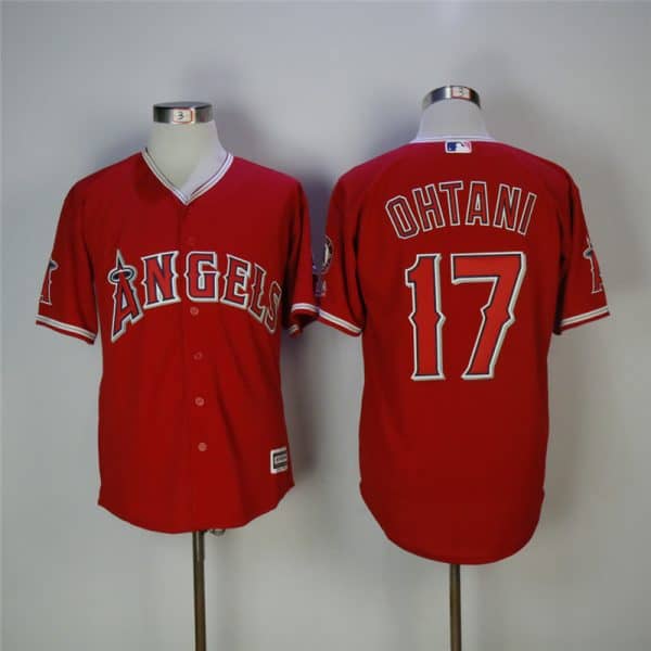 Los Angeles Angels #17 Shohei Ohtani Red Cool Base Stitched Jersey