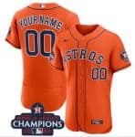 Houston Astros Customized Orange 2022 World Series Champions City Connect Flex Base Stitched Baseball Jersey