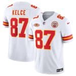 Kansas City Chiefs #87 Travis Kelce White 2023 F.U.S.E. With "NKH" Patch Vapor Untouchable Limited Stitched Jersey