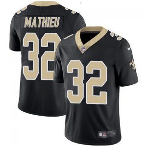 New Orleans Saints #32 Tyrann Mathieu Black Vapor Limited Stitched Jersey