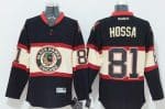 Blackhawks #81 Marian Hossa Black New Third Stitched Jersey