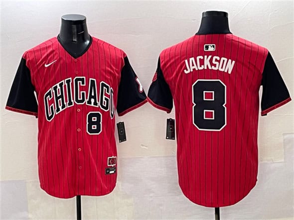 Chicago White Sox #8 Bo Jackson Red Black 2025 City Connect Limited Stitched Jersey