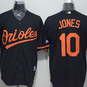 Orioles #10 Adam Jones Black New Cool Base Stitched Jersey