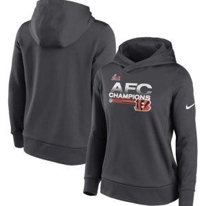 Cincinnati Bengals 2022 Black AFC Champions Pullover Hoodie(Run Small)