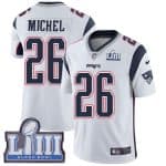 New England Patriots #26 Sony Michel Navy Blue Super Bowl LIII Vapor Untouchable Limited Stitched Jersey