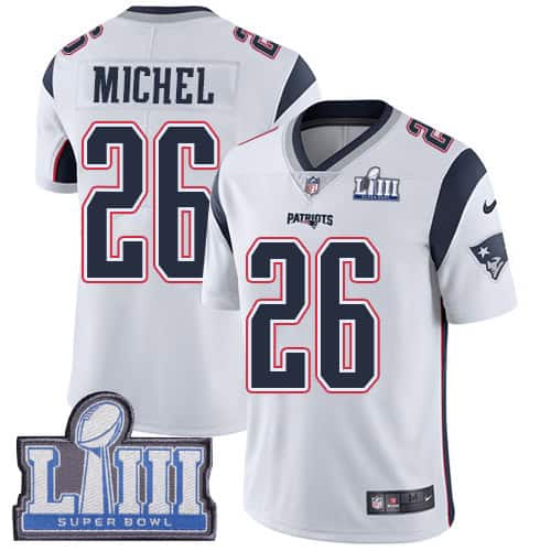 New England Patriots #26 Sony Michel Navy Blue Super Bowl LIII Vapor Untouchable Limited Stitched Jersey