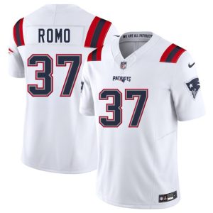 New England Patriots #37 Parker Romo White 2025 F.U.S.E. Vapor Limited Stitched Jersey